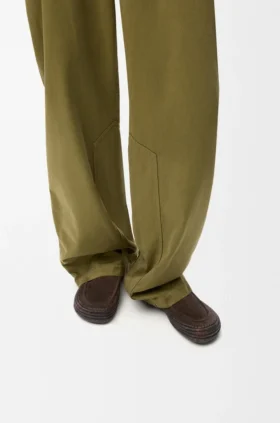 Rio-Loafers i semsket skinn og raffia