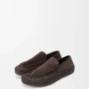 Rio-Loafers i semsket skinn og raffia Rio-Loafers i semsket skinn og raffia