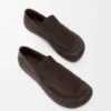 Rio-Loafers i semsket skinn og raffia Rio-Loafers i semsket skinn og raffia