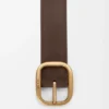 Rundt, mykt belte i nubuck
