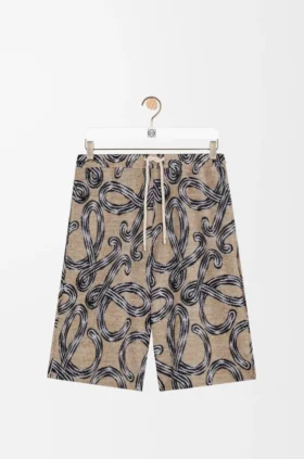 Shorts i jacquard-frotté