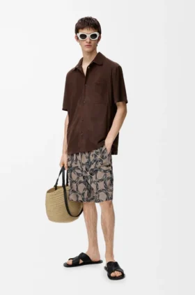 Shorts i jacquard-frotté