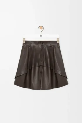 Shorts i nappa-kalveskinn