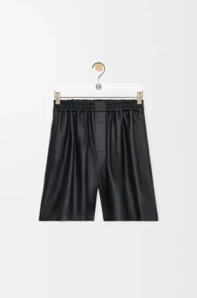 Shorts i nappa-lammeskinn