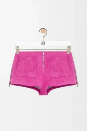 Shorts i semsket geiteskinn