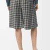 Shorts i viskose- og linblanding Shorts i viskose- og linblanding