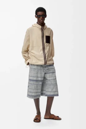 Shorts med snøring i denim Shorts med snøring i denim