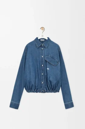 Skjorte med belte i denim