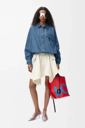 Skjorte med belte i denim