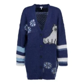 SS21 Stor flerfarget cardigan i marineblått S359330Xbr-5095