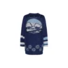 SS21 Stor flerfarget cardigan i marineblått S359330Xbr-5095