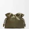 Stor Flamenco-clutch i nappa-kalveskinn