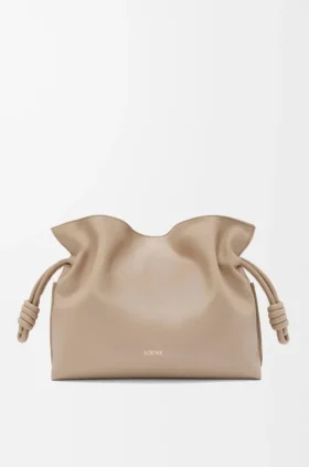 Stor Flamenco-clutch i nappa-kalveskinn