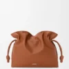 Stor Flamenco-clutch i nappa-kalveskinn