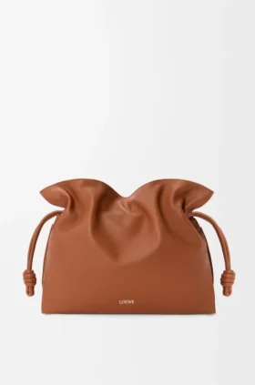 Stor Flamenco-clutch i nappa-kalveskinn
