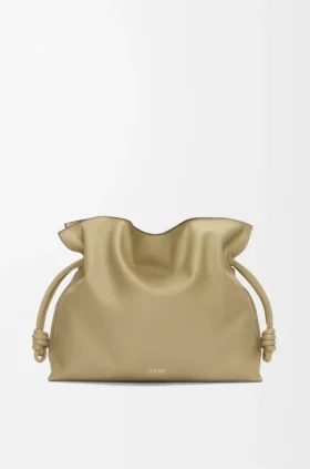 Stor Flamenco-clutch i nappa-kalveskinn