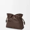 Stor Flamenco-clutch i nappa-kalveskinn
