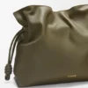 Stor Flamenco-clutch i nappa-kalveskinn
