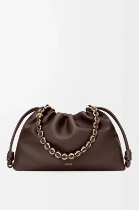 Stor Flamenco Purse i mykt nappa-lammeskinn