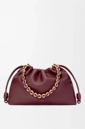 Stor Flamenco Purse i mykt nappa-lammeskinn