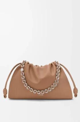 Stor Flamenco Purse i mykt nappa-lammeskinn