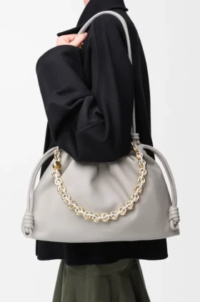 Stor Flamenco Purse i mykt nappa-lammeskinn