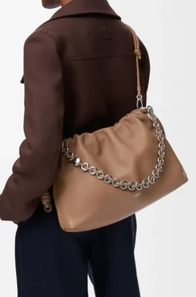 Stor Flamenco Purse i mykt nappa-lammeskinn