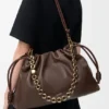 Stor Flamenco Purse i mykt nappa-lammeskinn