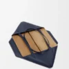 Stor, horisontal Puzzle Fold-tote-veske i mykt, kornet kalveskinn