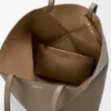 Stor, horisontal Puzzle Fold-tote-veske i mykt, kornet kalveskinn