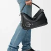 Stor Puzzle-biker-veske i skinnende kalveskinn Stor Puzzle-biker-veske i skinnende kalveskinn