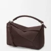 Stor Puzzle-veske i kornet nubuck Stor Puzzle-veske i kornet nubuck