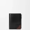 Switch Slim Compact lommebok i mykt, kornet kalveskinn og semsket skinn