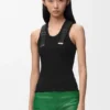 Tanktop i elastisk bomull Tanktop i elastisk bomull