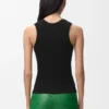 Tanktop i elastisk bomull Tanktop i elastisk bomull