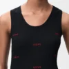 Tanktop i elastisk bomull Tanktop i elastisk bomull