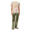 Tie-dye-trykk med smilende ansikt, kort ermet, unisex, flerfarget H616341X79-9990