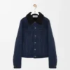Trucker-jakke i shearling