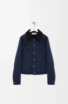 Trucker-jakke i shearling