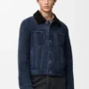 Trucker-jakke i shearling