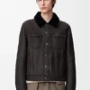 Trucker-jakke i shearling