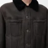 Trucker-jakke i shearling