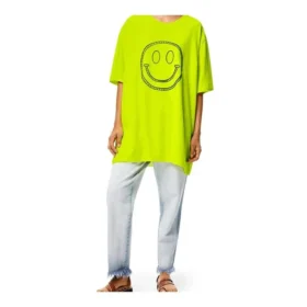 Unisex med smiley-trykk, gul S616341X65-8147