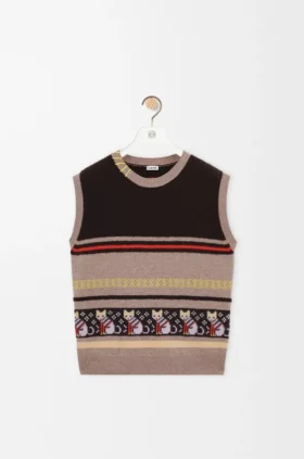 Vest i ull og kashmir