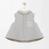 Vest med hette i shearling Vest med hette i shearling