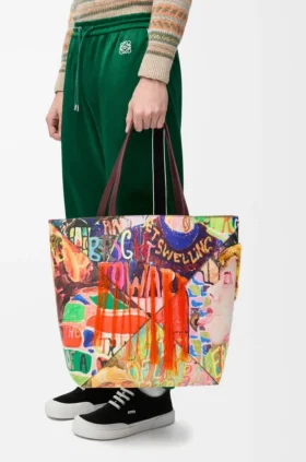 XL Puzzle Fold-tote i klassisk kalveskinn