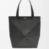 XL Puzzle Fold-tote-veske i skinnende kalveskinn
