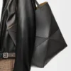 XL Puzzle Fold-tote-veske i skinnende kalveskinn
