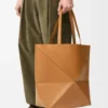 XL Puzzle Fold-tote-veske i skinnende kalveskinn
