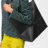 XL Puzzle Fold-tote-veske i skinnende kalveskinn